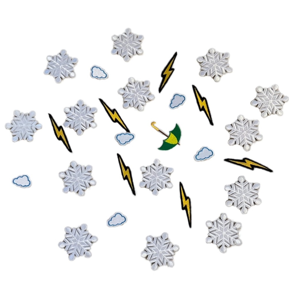 Weather Iron On Embroidery Pieces